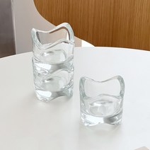 볼드 무드 웨이브 티라이트홀더 3개세트 캔들홀더 유리오브제 유리촛대