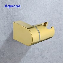 Aqwaua 샤워 헤드 홀더 광택 골드 브래킷 스탠드 욕실 사용 표준 크기 욕실 액세서리 샤워기거치대