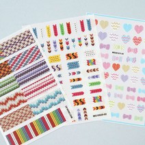 네일 스티커-컬러니트 뜨개질 패브릭 텍스쳐 원단짜임 네일데칼, 3.MG201211-01-A535