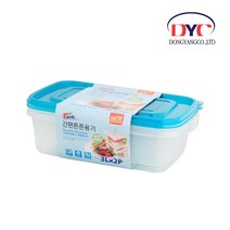 동양 탁 Tark 간편튼튼용기 밀폐용기 보관용기 반찬통, 10.탁 밀폐용기 직사각 3L(2p), 1p
