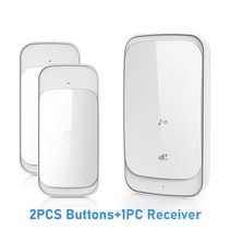 elecpow smart home 방수 터치 감지 키트 58 코드 홈 웰컴 하우스 차임 수신기, c 흰색, 나는 플러그