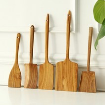 티크 우드 미니 대형 터너 나무뒤집개 5종, 뒤집개 소