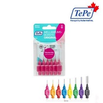 테페 Tepe 치간칫솔 i자형 6P 0.4mm - 0.45mm 주황, i자형 치간칫솔 6P (0.45mm/주황