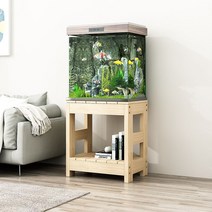 수조관 수조 원목 선반 단단한 소나무 대형어항 조립식 받침대, B. 50 x 40 x 70 나무 색상