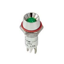 KEM KL-10D-24V-R/10파이DC24V LED표시램프 시그널램프 판넬표시등, 녹색, 1개