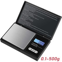 초정밀 고정밀 0.001g 실험실 전자 저울 보석 미니 스테인레스 스틸 규모 디지털 포켓 규모 골드 그램 균형 체중 규모 휴대용 포켓 규모, 0.1g-500g 블랙