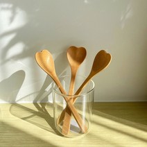 하트 망고 나무 우드 롱 머들러 엔틱 긴 티스푼 커피 스틱