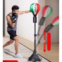 가정용 샌드백 격투기 흡착식 펀칭볼 쉐도우 스프링, 레드 블랙