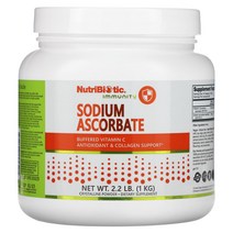 NutriBiotic Immunity 아스코르브산 나트륨 결정질 분말 1kg(2.2lb), 2.2 파운드