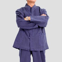 토지몰 봄 가을 남성 20수 브이넥 핀탁 사선 2p 세트 개량 생활한복 절복 법복 단체복