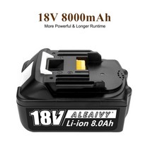 마키다 충전식배터리makita 18v 8.0ah bl1860은 makita 18v bl1850 1840 1830 무선 전동 공구 호환됩니다. 33, 협력사, 1pcs 8ah