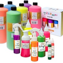 핑거페인트물감 7종/망고컬러물감/망고스프레이물감/망고버블물감/망고스파이더물감/촉감놀이/오감놀이/유아물감/키즈망고, 망고컬러물감 6색세트