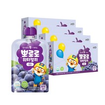팔도 뽀로로 워터젤리 뽀로로 음료 어린이 간식 120ml 10개(1box), 1.포도맛