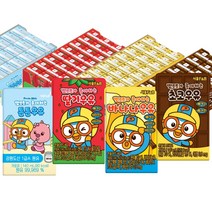 [서울F&B] 2가지맛 48팩 뽀로로가 좋아하는 우유 4종 140ml, 튼튼(흰우유), 초코우유