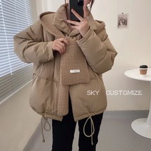 겨울 야외 점퍼 40대 다운 미시 아우터 오버핏 루즈핏 20대 여성 하프 오리털 패딩