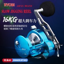 지깅릴 낚시 새로운 일본 브랜드 Ryobi 전체 금속 느린 지그 릴 RYOBI RANMI 2021 JIGGER BT 50 8 + 1BB PE, 02 RIGHT HANDLE