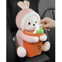 차량용 티슈케이스 인형 휴지걸이 자동차휴지보관함, 허스키, 1개