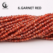 Zhe Ying 보석 제작용 면체 천연 지르콘 비즈 21 가지 색상 혼합 원석 론델 2x3mm, [02] 2 Strand(340pcs), [05] 10.shiliuse