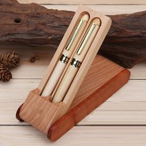 판촉물/100개/모던오피스 라인 원목 볼펜 2P세트BA107볼펜세트/홍보행사용품 대량구매 단체선물 로고인쇄, 기본100개구매시, 인쇄없음