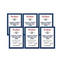 [6통] 닥터브라이언 뉴질랜드 초록입홍합오일 25000(60캡슐)(총12개월분)/ 그린머슬, 6통, 60캡슐