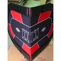 홀덤 보드 상판 시트판 텍사스 블랙잭 매트 휴대용, 2x1m 빨간색과 검정색
