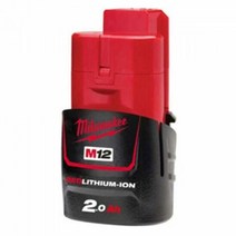 밀워키 리튬이온배터리M12B2 12V-2.0Ah, 단품