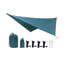초경량 5 색 방수 타프 텐트 350x280cm 그늘 야외 캠핑 해먹 비 플라이 UV, 블랙 그린, 협력사, 360x290cm