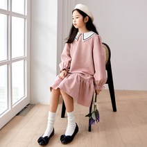 쿠키하우스 보니타 카라 우븐 원피스(13471) 아동