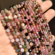 턱걸이밴드 AA 천연 그레이 래브라도라이트면 처리된 루즈 비즈 쥬얼리 제작 용 DIY 크, 32.tourmaline  3mm 115pcs bead