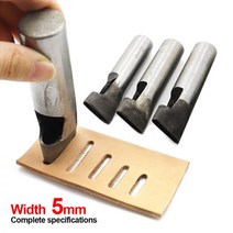 가죽공예 및 기타부자재 5mm 가죽 타원형 모양 구멍 펀치 타원형 각도 간격 벨트 펀칭, 7mmX5mm