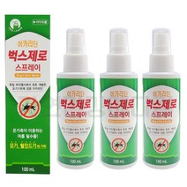 벅스 제로 (이카리딘) 100ml 스프레이형 모기 털진드기 기피제, 3개