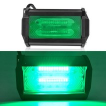 led 초강력 사냥용 써치라이트 후레쉬 LED 작업등 72W 6000K 10800LM 12V 24V 10-36V 오프로드 4x4 자동차 트럭 오토바이 트랙터 서치라이트 주간 주행, 72w 녹색