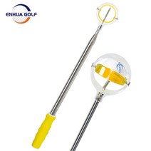 골프 공 픽업 도구 6ft9ft 텔레스코픽 골프 공 리트리버 철회 자동 잠금 국자 선택기 골프 공 포수, br002t 옐로우 9피트