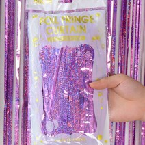 파티 포토존 2팩 파티 커튼 배경 웨딩 생일 독신 반짝이 프린지 베이비 샤워, 04 Purple