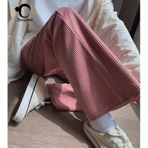 가이아 남녀고용 커플 바지 코듀로이 기모 긴바지 핑크 화이트 블랙 겨울 바지 오버핏 루즈핏 10대20대30대40대