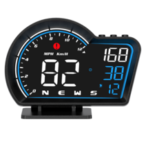 타코미터 자동차 HUD OBD GPS 디스플레이 속도계 스마트 게이지 디지털 온보드 컴퓨터 전자 액세서리, 01 Black