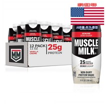 머슬밀크 제뉴인 프로틴 쉐이크 25g 330ml 12병 Muscle Milk Protein 사은품 증정