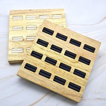 원목 정사각 반지 16개 진열대 매장 디스플레이 15cmx15cm b0781