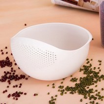 과일세척기 야채세척기 가정용 초음파 1pc 과일 야채 청소 분지 세척 필터 스트레이너 플라스틱 바구니 체 드레이너 청소 가제트 주방 악세사리, 하얀, l