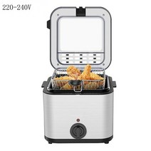 수유식튀김기 업소용 미니 전기 가마솥 튀김기 110v220v 1000w 프라이 무연 감자 튀김 치킨 프라이팬 그릴 다기능 가정용 상업용 냄비 오븐, 220-240v, 2.5리터, CN