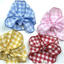 펫타임 강아지 애견 반려견 봄 여름 가을 케이프 머플러 썸머체크스카프, S, 레드