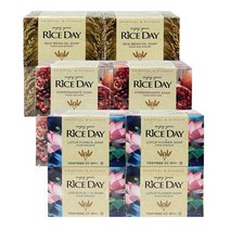 라이스데이 청유윤 세수비누 100g 4p -TJ 비누 화장비누 목욕 샤워 목욕용품 샤워용품, 쌀겨윤