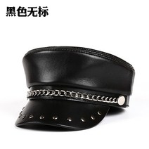 리얼 가죽 모자 남 소가죽 마린 캡 주니어 할리 플랫 여성 라이더 리벳