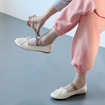 5컬러 글로시 공단 새틴 비비드 밴딩 리본 플랫슈즈