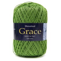 [니뜨] 그레이스실 (Grace)(70g) (10+1) + 뜨개실무료도안증정, 733(잔디녹색)