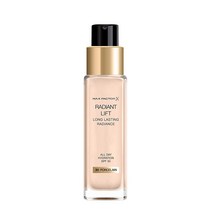 Max Factor Radiant Lift 리퀴드 펌프 미디엄에서 풀 커버리지 래디언트 피니쉬 파운데이션 SPF30 및 히알루론산 030 도자기 밝은 피부 톤 30ml 맥스, 030 Porcelain