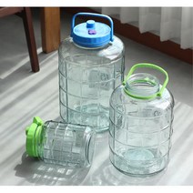 과실주 담금술 장류 발효식품용 용기 유리공병 단지, 03. 숨쉬는 효소병 8L(색상랜덤), 1개