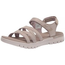 Skechers 여성용 On-The-go 플렉스 앵클 스트랩 샌들 스포츠 회갈색