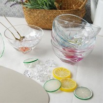 크리스탈 개인 빙수볼 요거트 화채볼 6p 그릇 디저트볼 과일볼 신혼부부