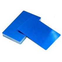 50100 개몫 비즈니스 빈 이름 카드 여러 빛깔의 알루미늄 합금 금속 시트 테스트 재료 마킹 기계 376eEA2b5, 100Pcs, 01 Blue